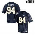 Notre Dame Fighting Irish Youth Giovanni Ghilotti #94 Navy Under Armour Authentic Stitched College NCAA Football Jersey KGQ8299KI